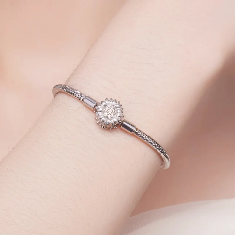 (zdjęcie do) Pandora Style Bransoletka Łańcuszek Sunflower Basics - BSB123 - Wyświetl 7
