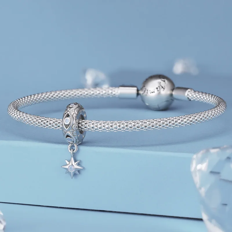 (zdjęcie do) Pandora Style Charm ze spacji w kształcie diabelskiego oka i gwiazdy - BSC857 - Wyświetl 3