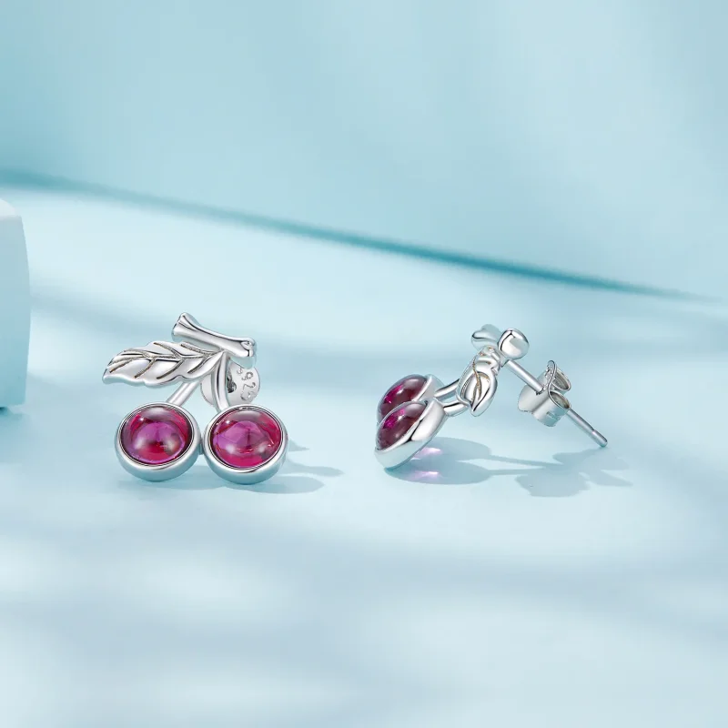 (zdjęcie do) Pandora Style Cherry Kolczyki sztyfty - SCE1604 - Wyświetl 3