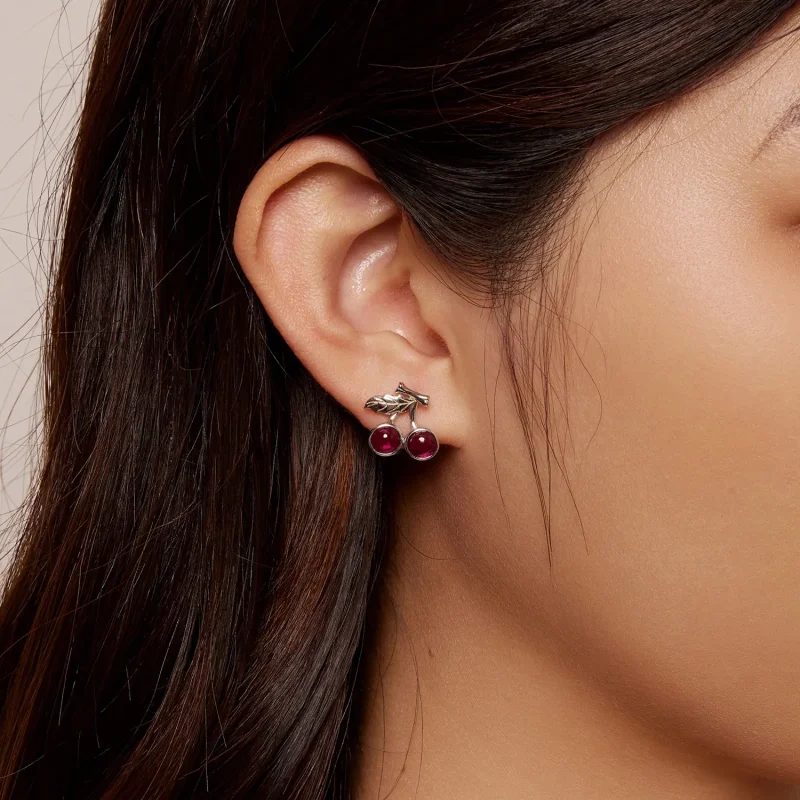 (zdjęcie do) Pandora Style Cherry Kolczyki sztyfty - SCE1604 - Wyświetl 5