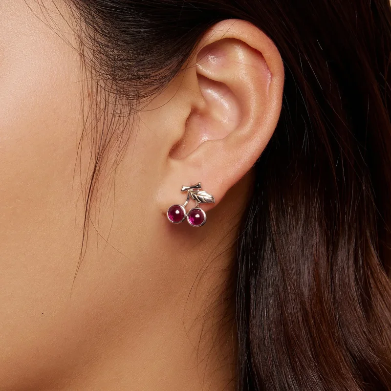 (zdjęcie do) Pandora Style Cherry Kolczyki sztyfty - SCE1604 - Wyświetl 7