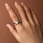 Pandora Style Cross Wound Moissanite Ring - MSR031