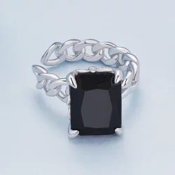 Pandora Style Czarna Klips na ucho z cyrkoniami - BSE847