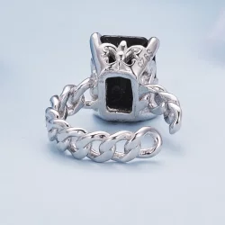 Pandora Style Czarna Klips na ucho z cyrkoniami - BSE847