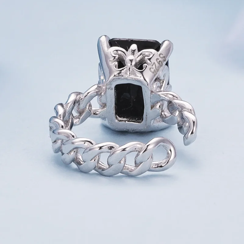 (zdjęcie do) Pandora Style Czarna Klips na ucho z cyrkoniami - BSE847 - Wyświetl 4
