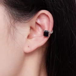 Pandora Style Czarna Klips na ucho z cyrkoniami - BSE847