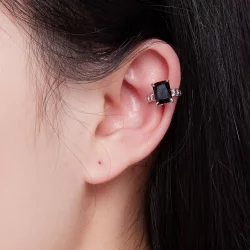 Pandora Style Czarna Klips na ucho z cyrkoniami - BSE847