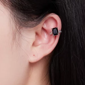 Pandora Style Czarna Klips na ucho z cyrkoniami - BSE847