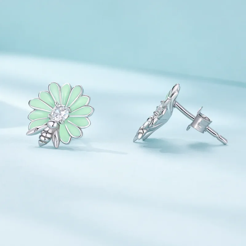 (zdjęcie do) Pandora Style Daisy Bee Kolczyki sztyfty - SCE1598 - Wyświetl 3