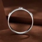 Pandora Style Delikatny pierścionek na obrączkę z moissanitem dla mężczyzny - MSR032