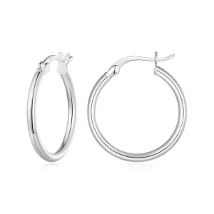 Pandora Style Duże Okrągłe Kolczyki Hoops - SCE1608-L