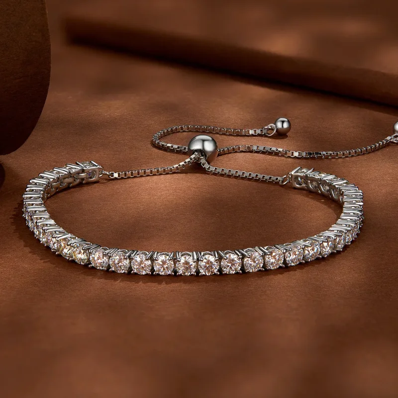 (zdjęcie do) Pandora Style Fine Moissanite Bracelet - MSB005 - Wyświetl 2
