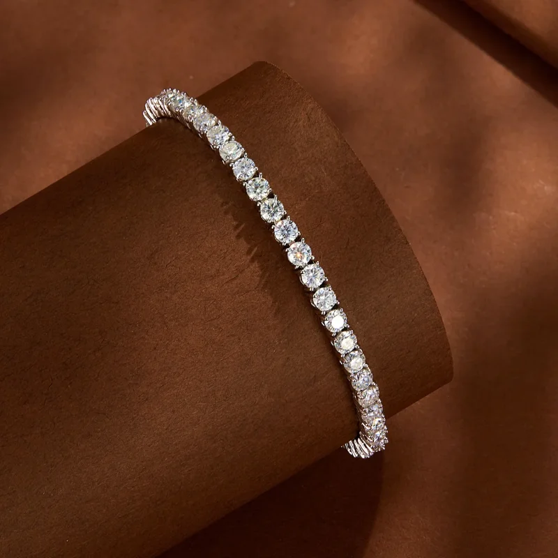 (zdjęcie do) Pandora Style Fine Moissanite Bracelet - MSB005 - Wyświetl 3