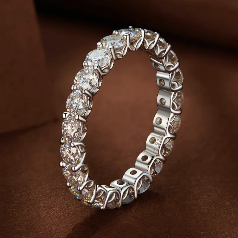 (zdjęcie do) Pandora Style Fine Moissanite Ring - MSR029 - Wyświetl 2