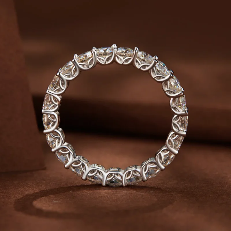 (zdjęcie do) Pandora Style Fine Moissanite Ring - MSR029 - Wyświetl 4