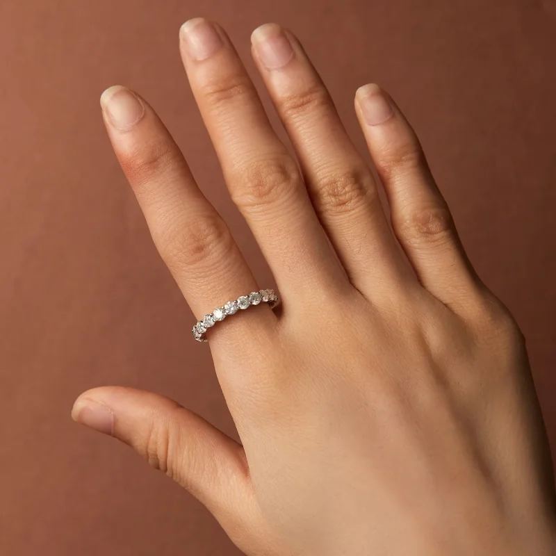 (zdjęcie do) Pandora Style Fine Moissanite Ring - MSR029 - Wyświetl 6