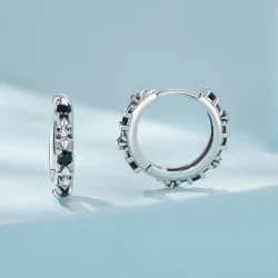 Pandora Style Iris Kolczyki na zawiasach - SCE1605-BK
