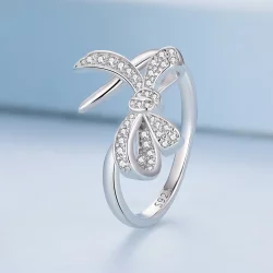 Pandora Style Kokardka Otwarte Pierścionek - BSR435