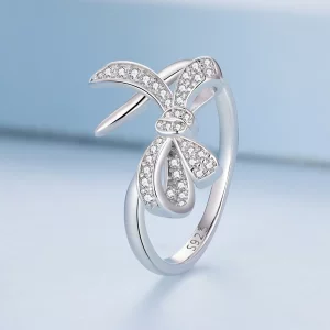 Pandora Style Kokardka Otwarte Pierścionek - BSR435