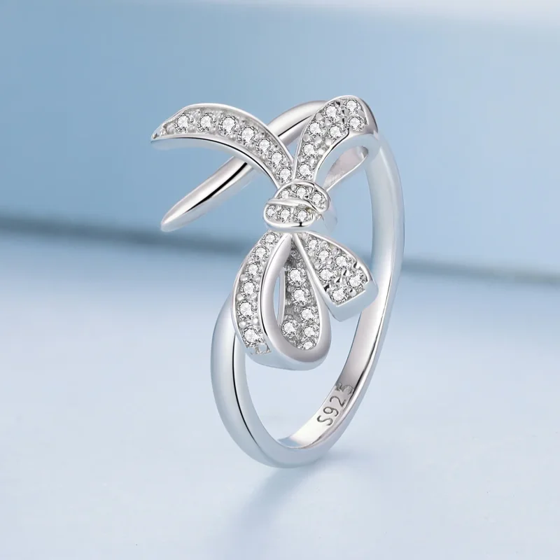 (zdjęcie do) Pandora Style Kokardka Otwarte Pierścionek - BSR435 - Wyświetl 2
