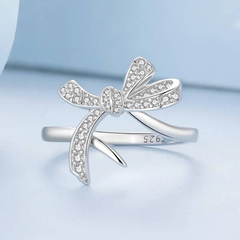 (zdjęcie do) Pandora Style Kokardka Otwarte Pierścionek - BSR435 - Wyświetl 3