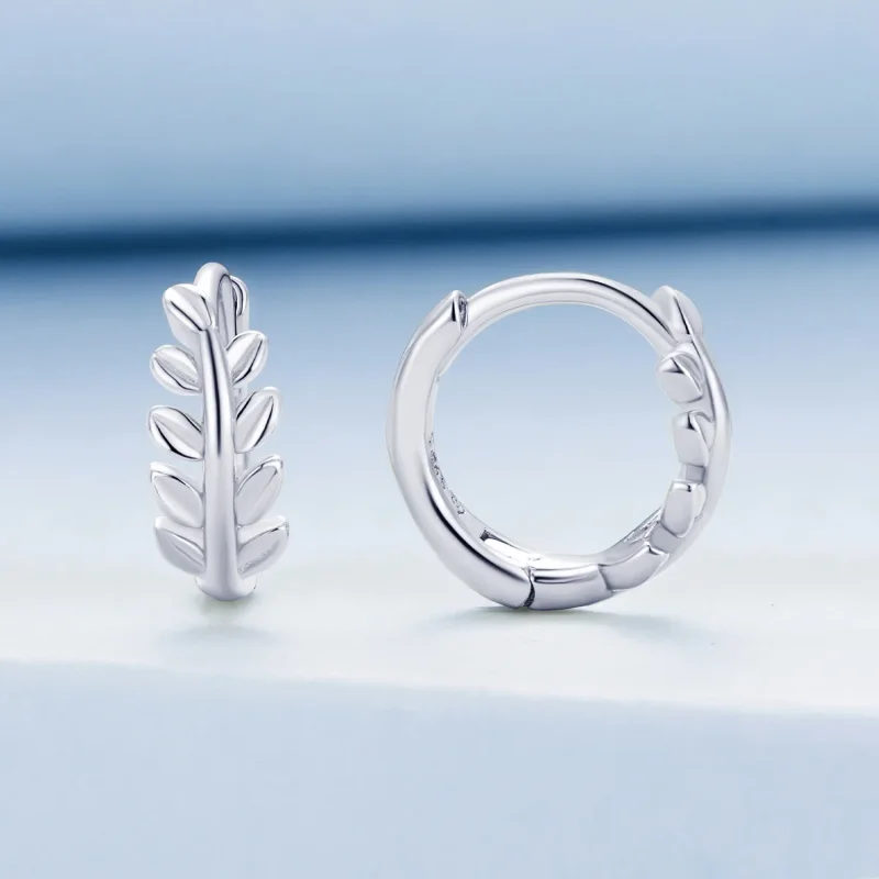 (zdjęcie do) Pandora Style Kolczyki Hoops z Liśćmi - BSE500-A - Wyświetl 2
