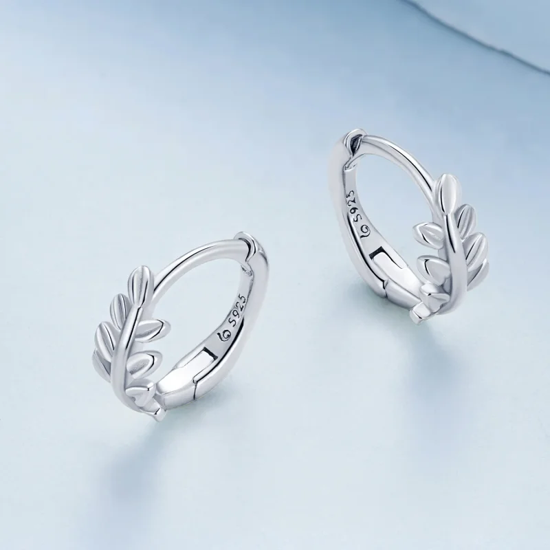 (zdjęcie do) Pandora Style Kolczyki Hoops z Liśćmi - BSE500-A - Wyświetl 3