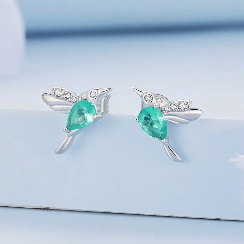 (zdjęcie do) Pandora Style Kolczyki Stud z Kolibrem - BSE849 - Wyświetl 2