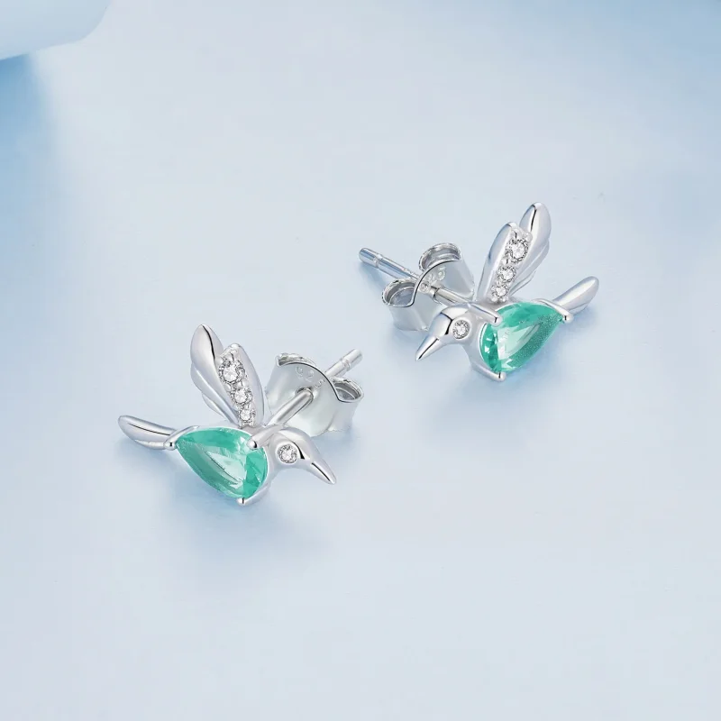 (zdjęcie do) Pandora Style Kolczyki Stud z Kolibrem - BSE849 - Wyświetl 4