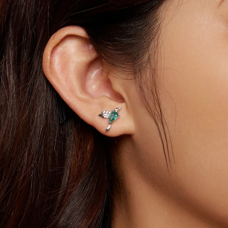 (zdjęcie do) Pandora Style Kolczyki Stud z Kolibrem - BSE849 - Wyświetl 5