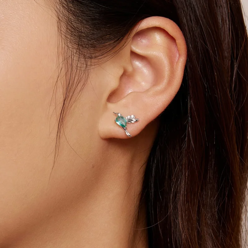 (zdjęcie do) Pandora Style Kolczyki Stud z Kolibrem - BSE849 - Wyświetl 8