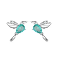Pandora Style Kolczyki Stud z Kolibrem - BSE849