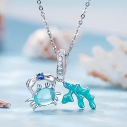 Pandora Style Krab Wodorosty Wisiorek Charm - SCC2505