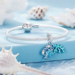 Pandora Style Krab Wodorosty Wisiorek Charm - SCC2505
