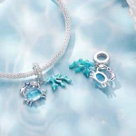 Pandora Style Krab Wodorosty Wisiorek Charm - SCC2505