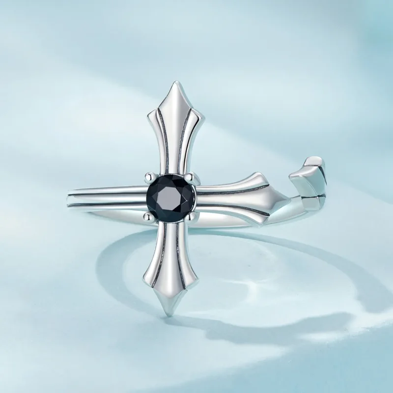 (zdjęcie do) Pandora Style Krzyżowy Otwarty Pierścionek - SCR939 - Wyświetl 3