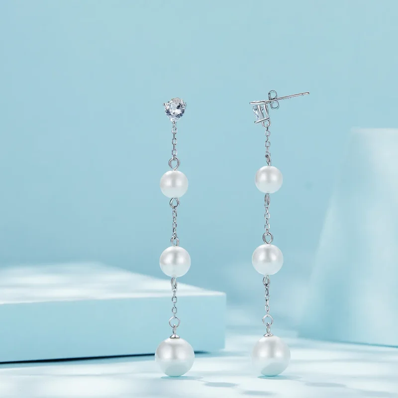 (zdjęcie do) Pandora Style Kwastka Bead Dangle Kolczyki - SCE1601 - Wyświetl 2