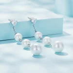 Pandora Style Kwastka Bead Dangle Kolczyki - SCE1601