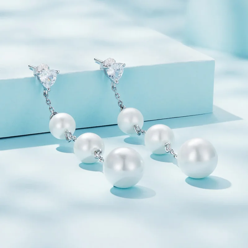 (zdjęcie do) Pandora Style Kwastka Bead Dangle Kolczyki - SCE1601 - Wyświetl 3
