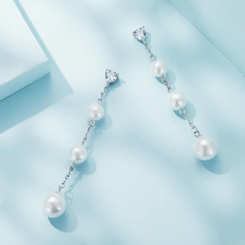 (zdjęcie do) Pandora Style Kwastka Bead Dangle Kolczyki - SCE1601 - Wyświetl 4