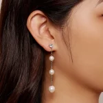 Pandora Style Kwastka Bead Dangle Kolczyki - SCE1601