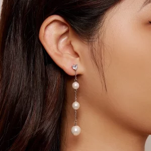 Pandora Style Kwastka Bead Dangle Kolczyki - SCE1601