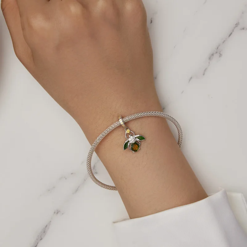 (zdjęcie do) Pandora Style Lemon Bee Pendant Charm - BSC882 - Wyświetl 5