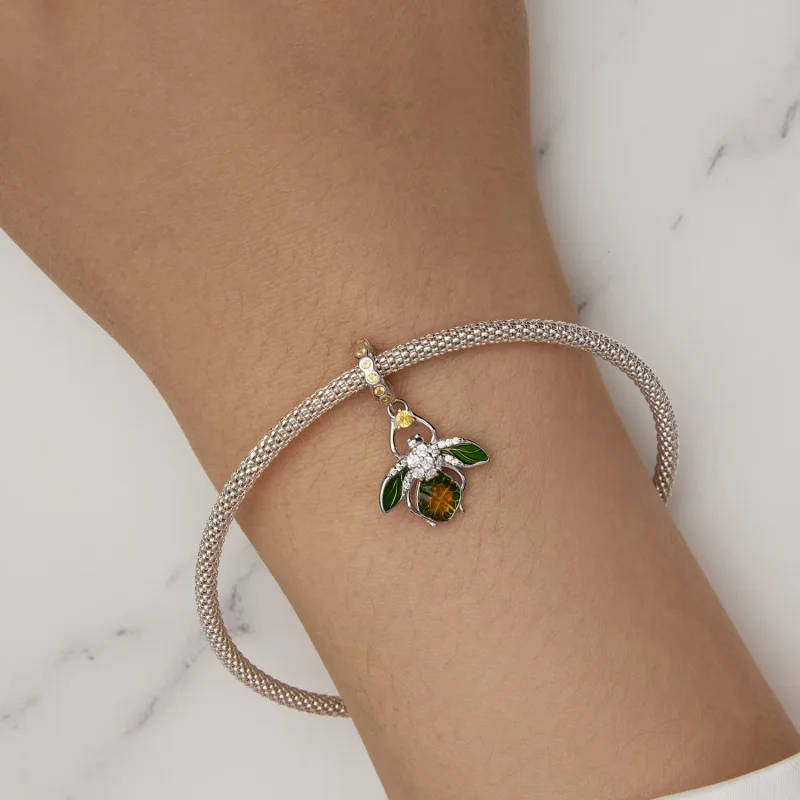 (zdjęcie do) Pandora Style Lemon Bee Pendant Charm - BSC882 - Wyświetl 6