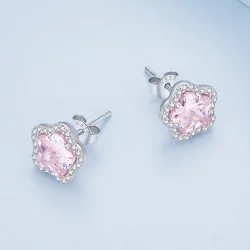 Pandora Style Małe Kwiatowe Kolczyki Sztyfty - BSE850