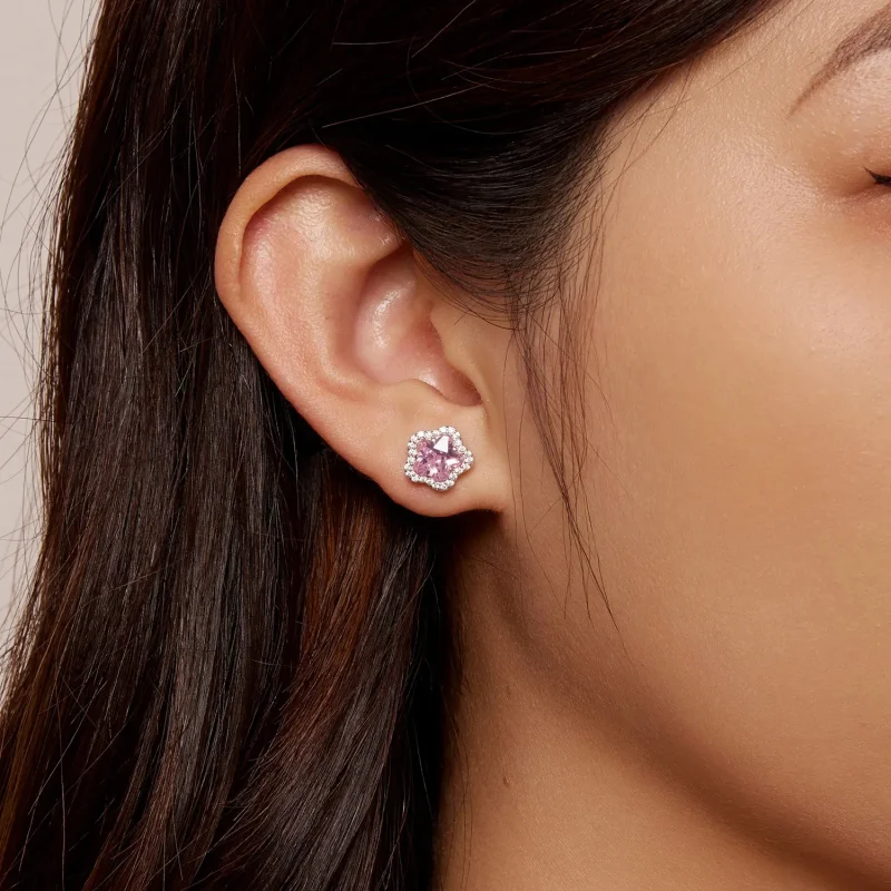 (zdjęcie do) Pandora Style Małe Kwiatowe Kolczyki Sztyfty - BSE850 - Wyświetl 5