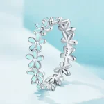 Pandora Style Mały Niebieski Pierścionek z Kwiatkiem - SCR931