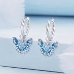 Pandora Style Motylkowe Kolczyki obręcze - BSE845