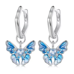 Pandora Style Motylkowe Kolczyki obręcze - BSE845