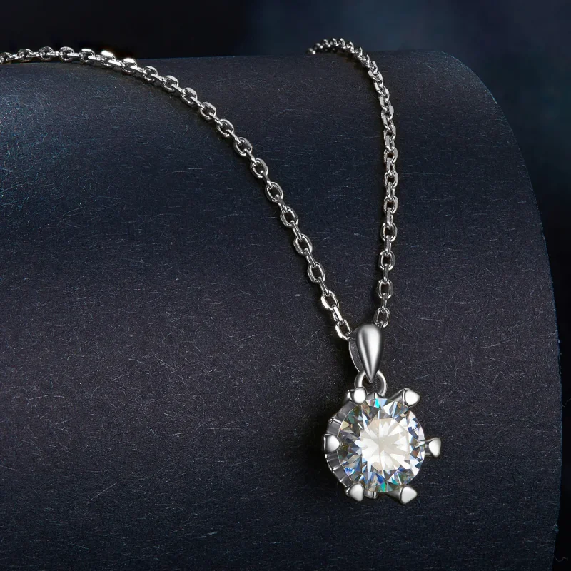 (zdjęcie do) Pandora Style Necklace z luksusowym Moissanite - MSN006-A - Wyświetl 2